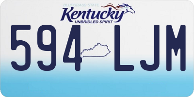 KY license plate 594LJM