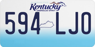 KY license plate 594LJO