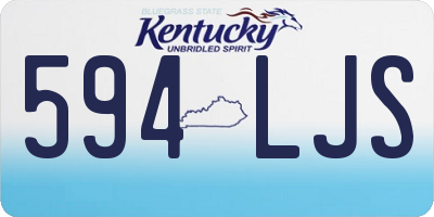 KY license plate 594LJS
