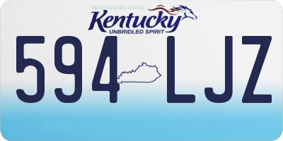 KY license plate 594LJZ