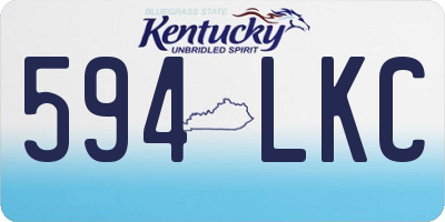 KY license plate 594LKC