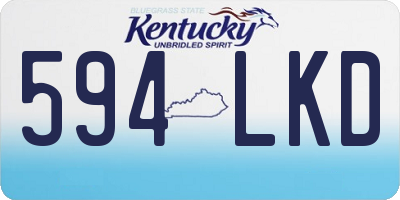 KY license plate 594LKD