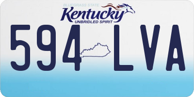 KY license plate 594LVA