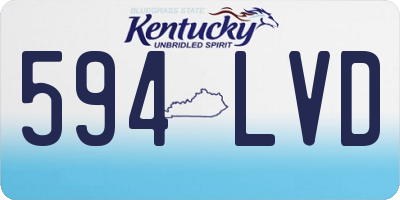 KY license plate 594LVD