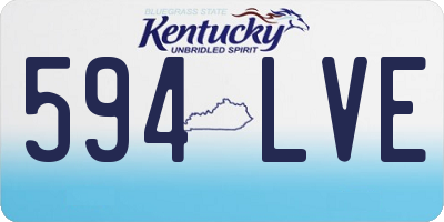 KY license plate 594LVE