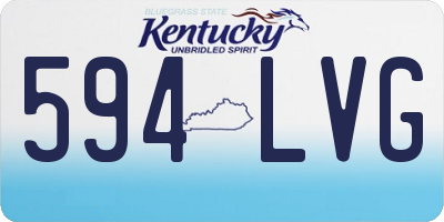 KY license plate 594LVG