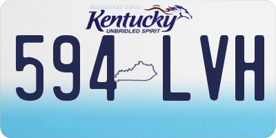 KY license plate 594LVH