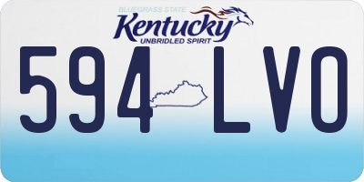 KY license plate 594LVO