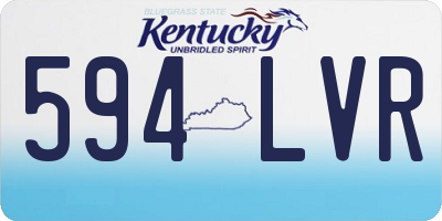 KY license plate 594LVR