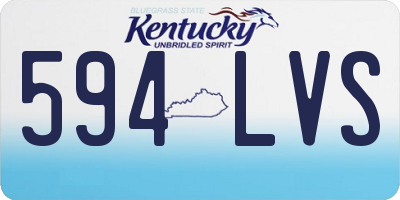 KY license plate 594LVS