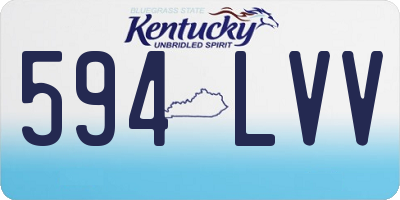 KY license plate 594LVV