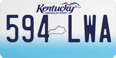 KY license plate 594LWA