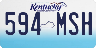 KY license plate 594MSH