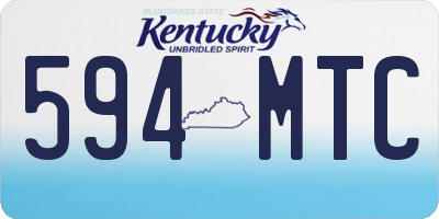 KY license plate 594MTC