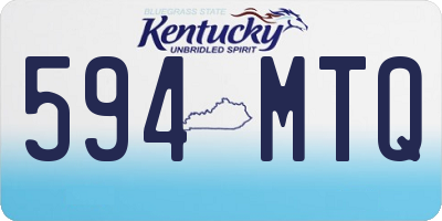 KY license plate 594MTQ