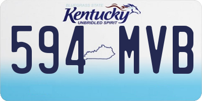 KY license plate 594MVB
