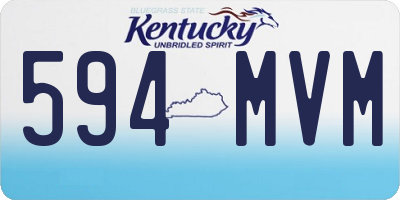 KY license plate 594MVM