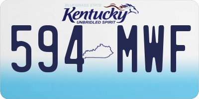 KY license plate 594MWF