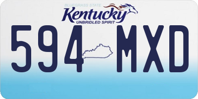 KY license plate 594MXD