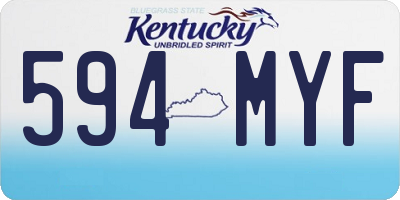 KY license plate 594MYF