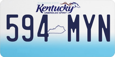 KY license plate 594MYN