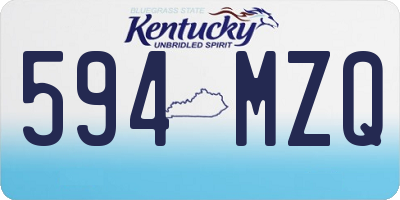 KY license plate 594MZQ