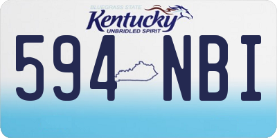 KY license plate 594NBI