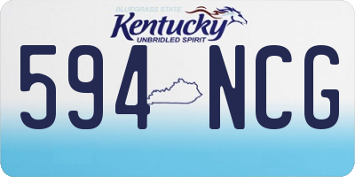 KY license plate 594NCG