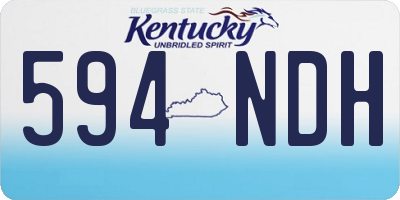 KY license plate 594NDH