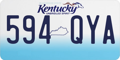 KY license plate 594QYA