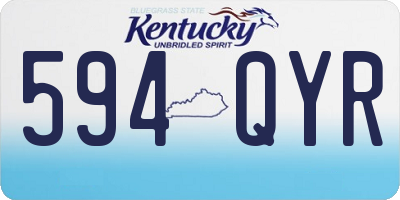 KY license plate 594QYR
