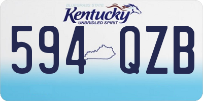 KY license plate 594QZB
