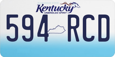 KY license plate 594RCD