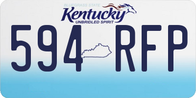 KY license plate 594RFP
