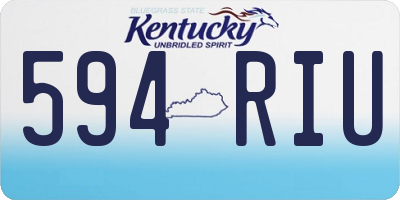 KY license plate 594RIU