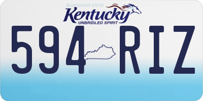 KY license plate 594RIZ