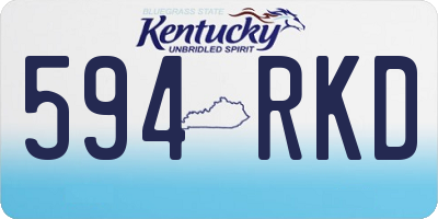 KY license plate 594RKD