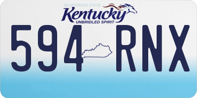 KY license plate 594RNX
