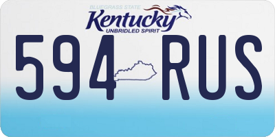 KY license plate 594RUS