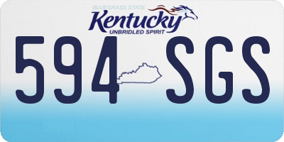 KY license plate 594SGS