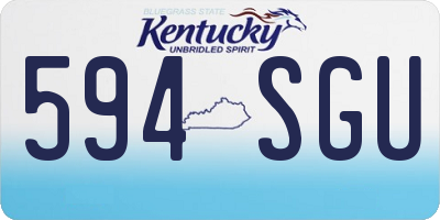 KY license plate 594SGU