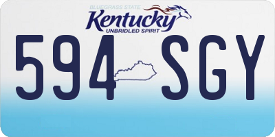 KY license plate 594SGY