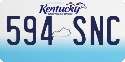 KY license plate 594SNC