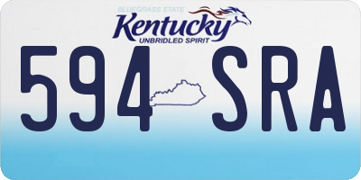 KY license plate 594SRA