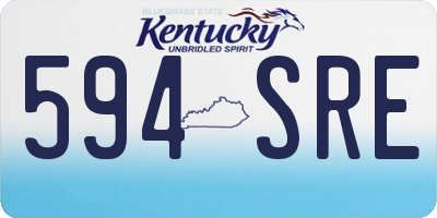 KY license plate 594SRE