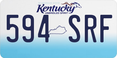 KY license plate 594SRF