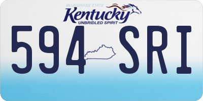 KY license plate 594SRI