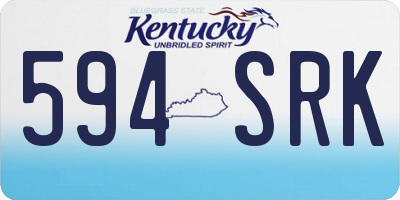 KY license plate 594SRK