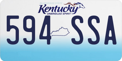 KY license plate 594SSA
