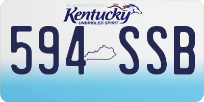 KY license plate 594SSB